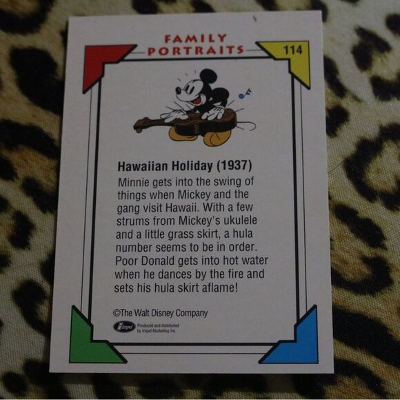 FP Hawaiian Holiday #114 Disney Card - Picture 2 of 2